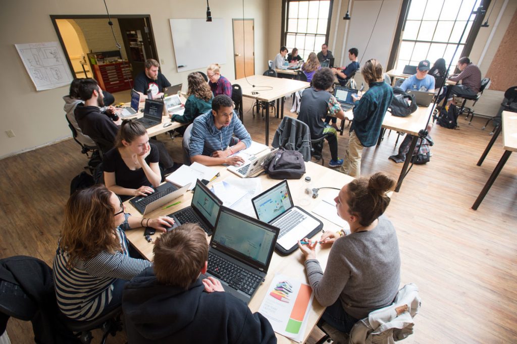 students in class